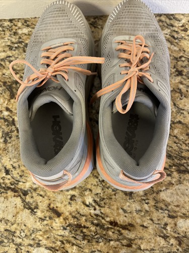 Hoka One One Bondi 7 Womens Size 10 Gray Comfort Running Walking Shoes Sneakers - Picture 6 of 12