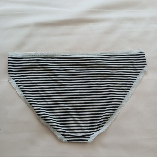 NWT JENNI Bikini Panty Size 3XL Striped W/ Lace Detail Cotton Blend - Picture 6 of 9