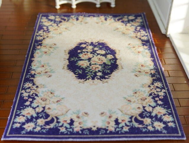 Wonderful Dollhouse Blooming Rose Bouquet Aubusson Design Contour 1/12 Rug Wonderful Dollhouse Blooming Rose Bouquet Aubusson Design Contour 1/12 Rug