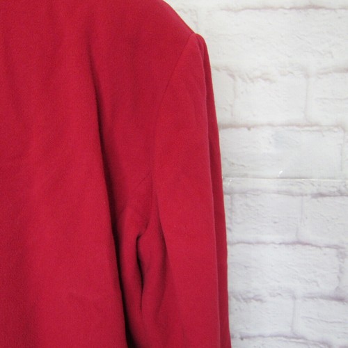 LL Bean Red Wool Cashmere Thinsulate Anchor Button Lined Pea Coat Size 20 - Picture 5 of 12