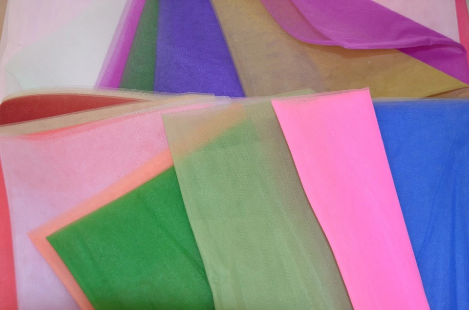 Tela de tul nupcial de 108" de ancho | Tul de nailon | Velo de novia suave y decoración 50 yardas Foto 2 de 4