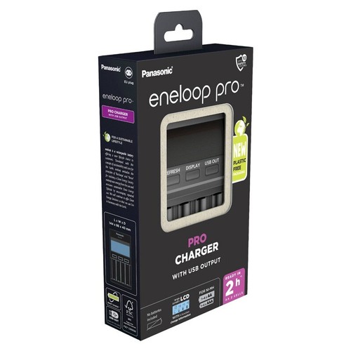 Panasonic Eneloop PRO Professional Charger LCD screen LED USB output BQ-CC65 - Picture 3 of 4