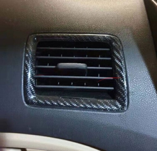 Consola RHD salida de aire fibra de carbono seca apta para Honda Civic 2006-2011 moldura de ventilación - Imagen 3 de 6