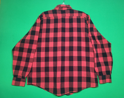Vintage Sears Shirt Men XL Tall Red Buffalo Plaid 100% Acrylic Flannel - Picture 8 of 16
