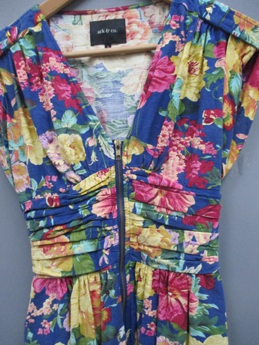 Ark & Co. Girls Dress Size S Multicolor Short Sleeve V-Neck Full Zipper Dress - Picture 7 of 12