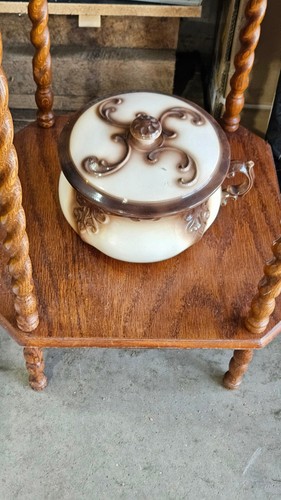 Wash Stand With Mirror And Candle Holder incudes basin, pitcher, bowl &lid - Picture 2 of 5