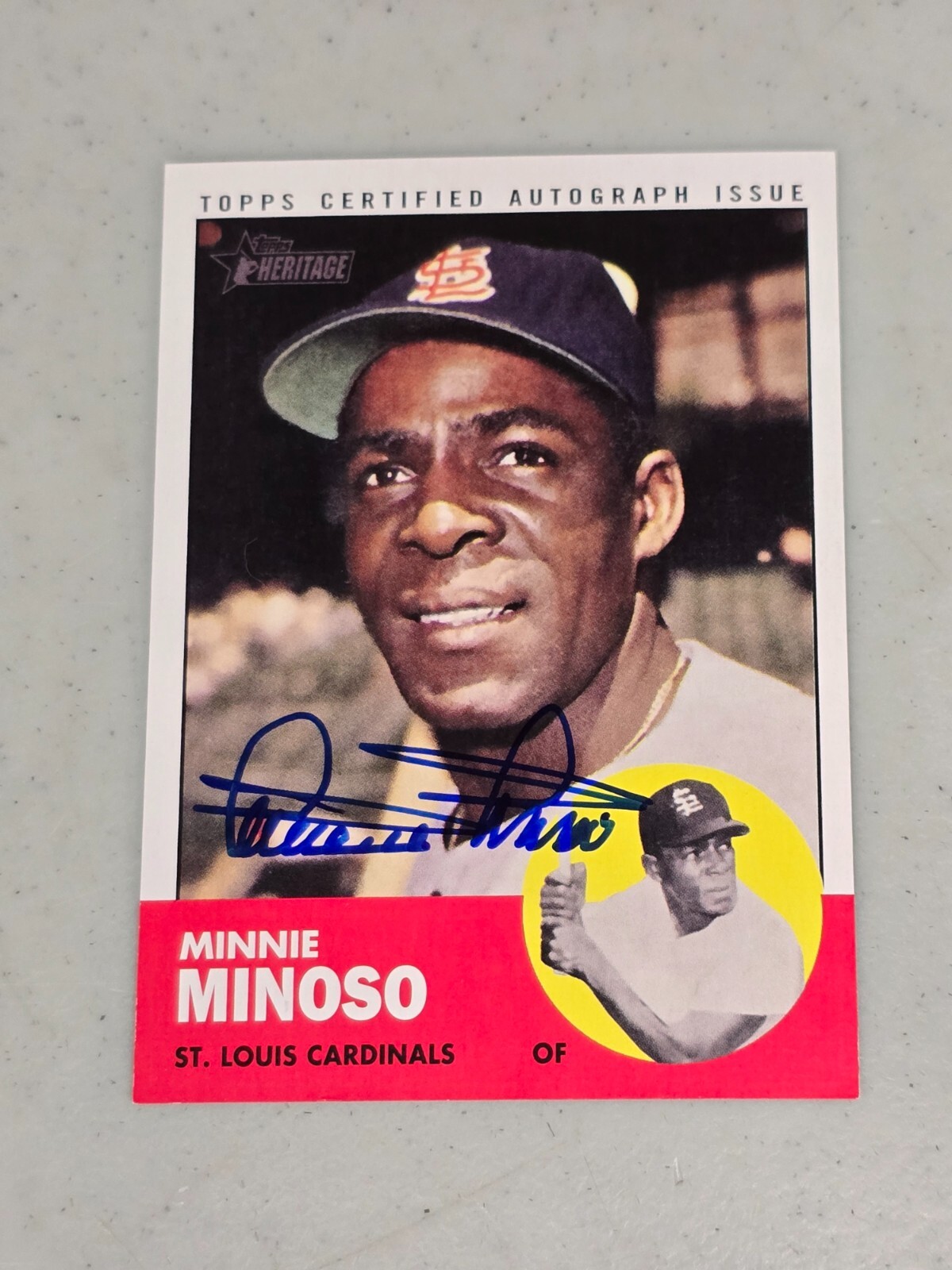 Minnie Minoso Auto St. Louis Cardinals 2012 Topps Heritage Real One Autograph