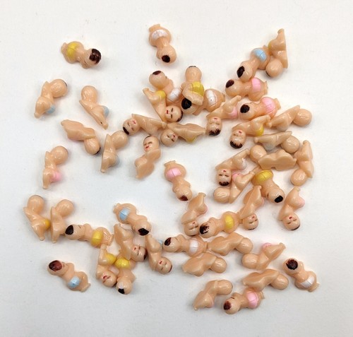 Vintage Cake Toppers Mixed lot 12 Pink People 49 Sleeping Babies 12 Baby bottles - Picture 3 of 9