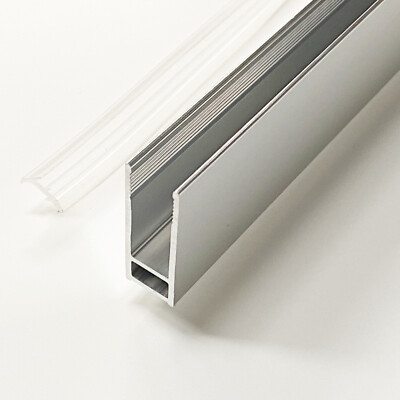 195cm Wandanschlussprofil U-Profil für 8mm Glas Dusche Duschwand Duachkabine