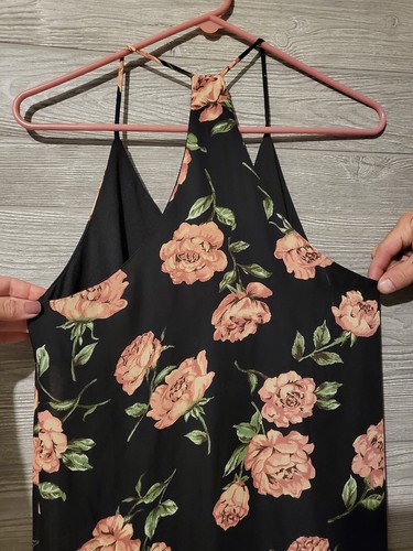 NWT Attention Black Floral Summer Dress Size S Womens - Picture 8 of 8