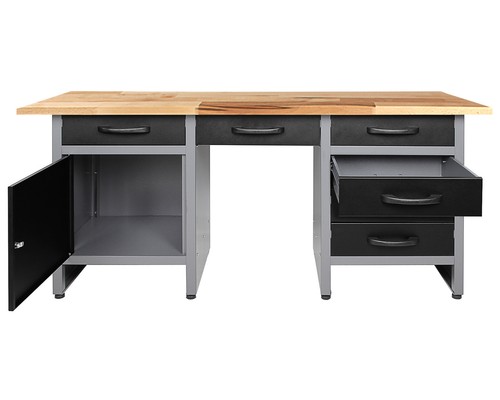 Ondis24 Werkstatt Set Harrys 160 cm Werkbank 3x Werkzeugschrank Metall Lochwand - Bild 2 von 10