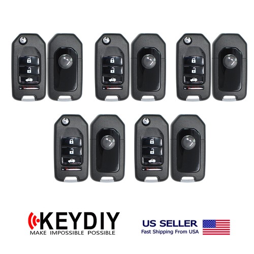 5x KEYDIY Universal Car Flip Remote Wireless Key For Honda 4BNB10-3+1 - Bild 3 von 4