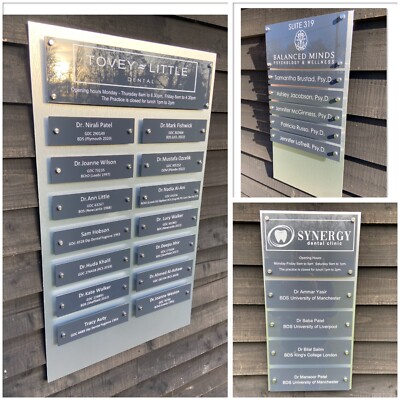 Ärzte Mehrfach Name / Titel Wandschild Plakette, Geschäftsempfang Informationsschild