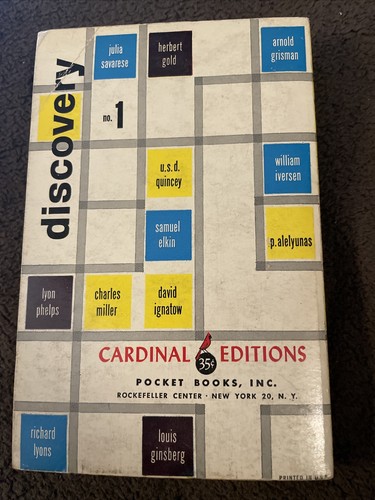 discovery no. 1 C-80 Cardinal Edition Feb 1953 – Vintage Paperback Literary Per. - Picture 2 of 3