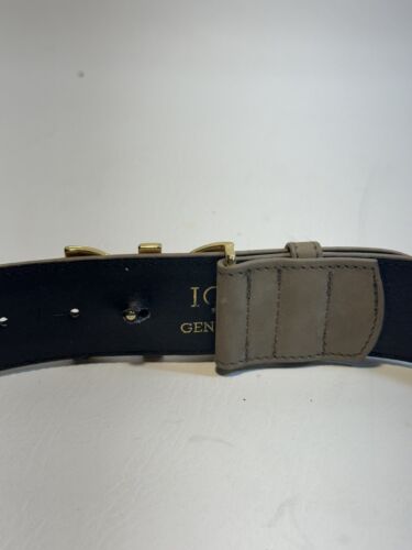 ICEBERG grau Gürtel Vintage Limited Edition Leder Italy Original Logo Gürtel 46 - Bild 4 von 10