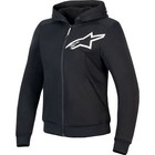 Ladies Motorcycle Hoody DS - Alpinestars Stella Chrome V2 Sport Black White