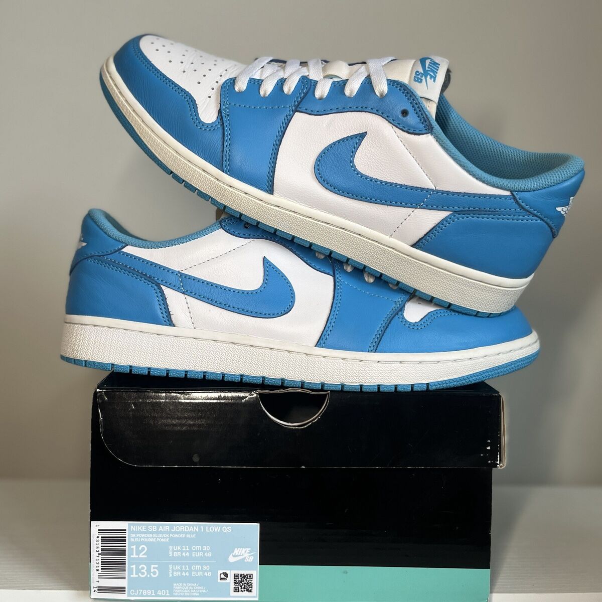 Nike sb air jordan 1 low qs powder blue deals