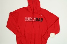Mens MV Sport Red USMC Dad Marine Core Hooded Sweatshirt Large L EUC