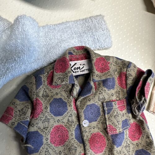 Vintage Mattel Barbie Core Floccato Ken Bambola Astuccio Turchese con Accessori - Foto 6 di 24
