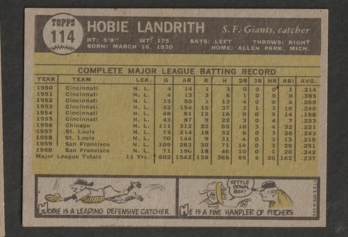 1961 Topps Baseball Sie wählen 1-566 Zustand ExMt NrMt STRENG BEWERTET - Bild 104 von 431
