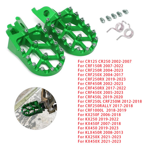 Foot Pegs Dirt Bike Foot Pedals CNC For KX250 KX250F KX250X KX450 KX450F KLX450R - Bild 11 von 11