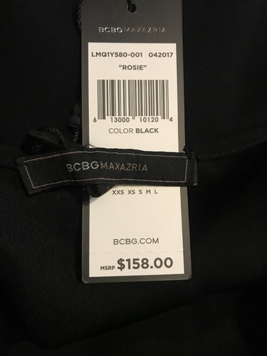 BCBG MaxAzria Rosie Top mit Wickelausschnitt schwarz XXS, XS, S, L neu mit Etikett 158 $ - Bild 10 von 11