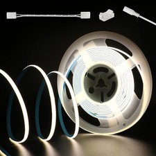 PAUTIX 5mm COB LED Strip Light 16.4ft/5m 4000K Natural White 504 LEDs/m,5000l...
