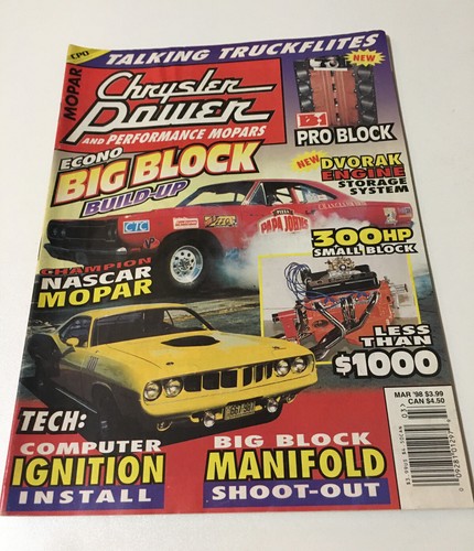 Vintage Chrysler Power Magazine March 1998 Back issue