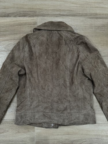 Blank NYC Women’s Leather Jacket Size SMALL Brown Full Zip Casual Suede Lined - Picture 8 of 16