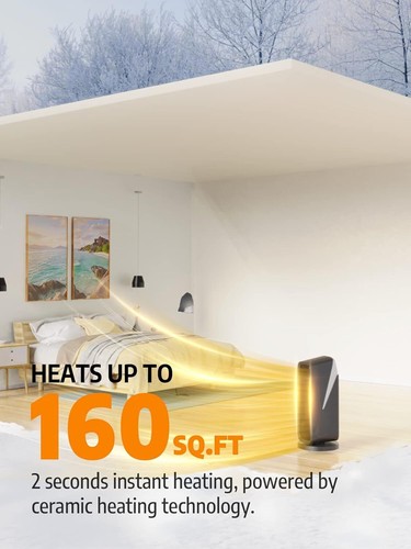 Smart Room Bathroom Portable 1500W Electric PTC Air with Digital Auto Fan Heater - Picture 15 of 18