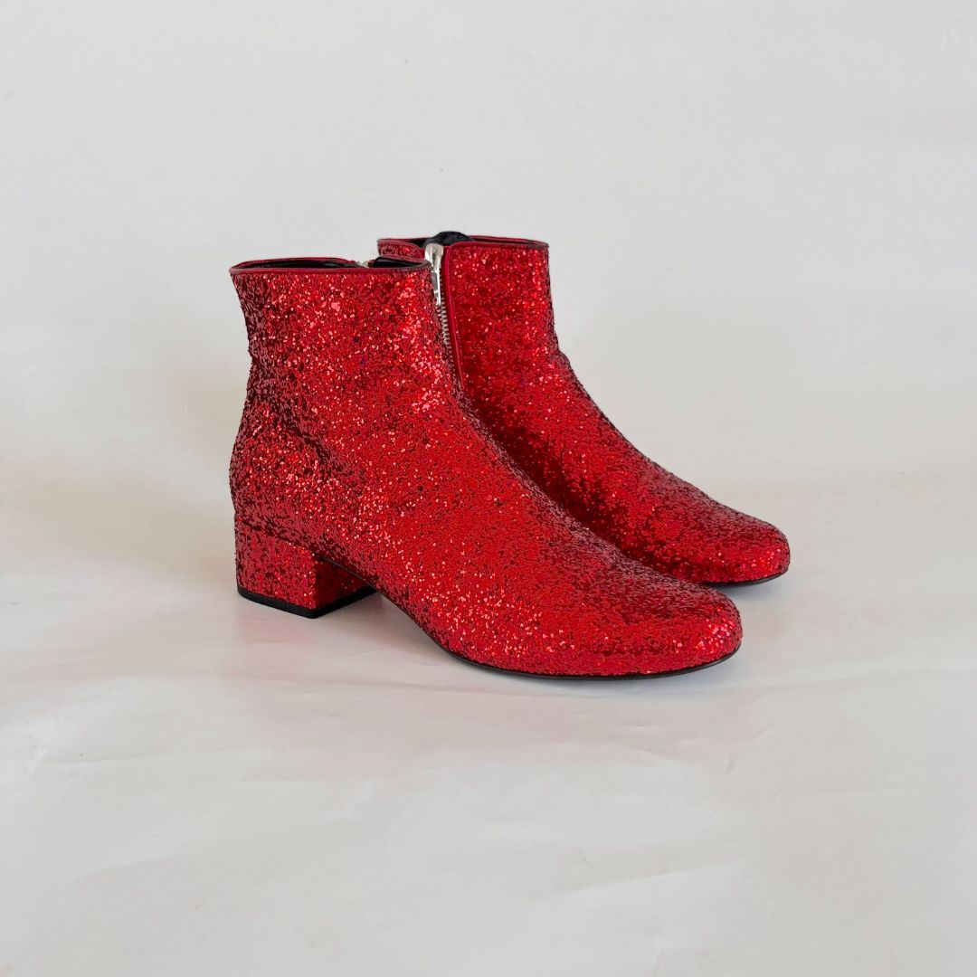 Stivaletti Saint Laurent glitterati 37 5