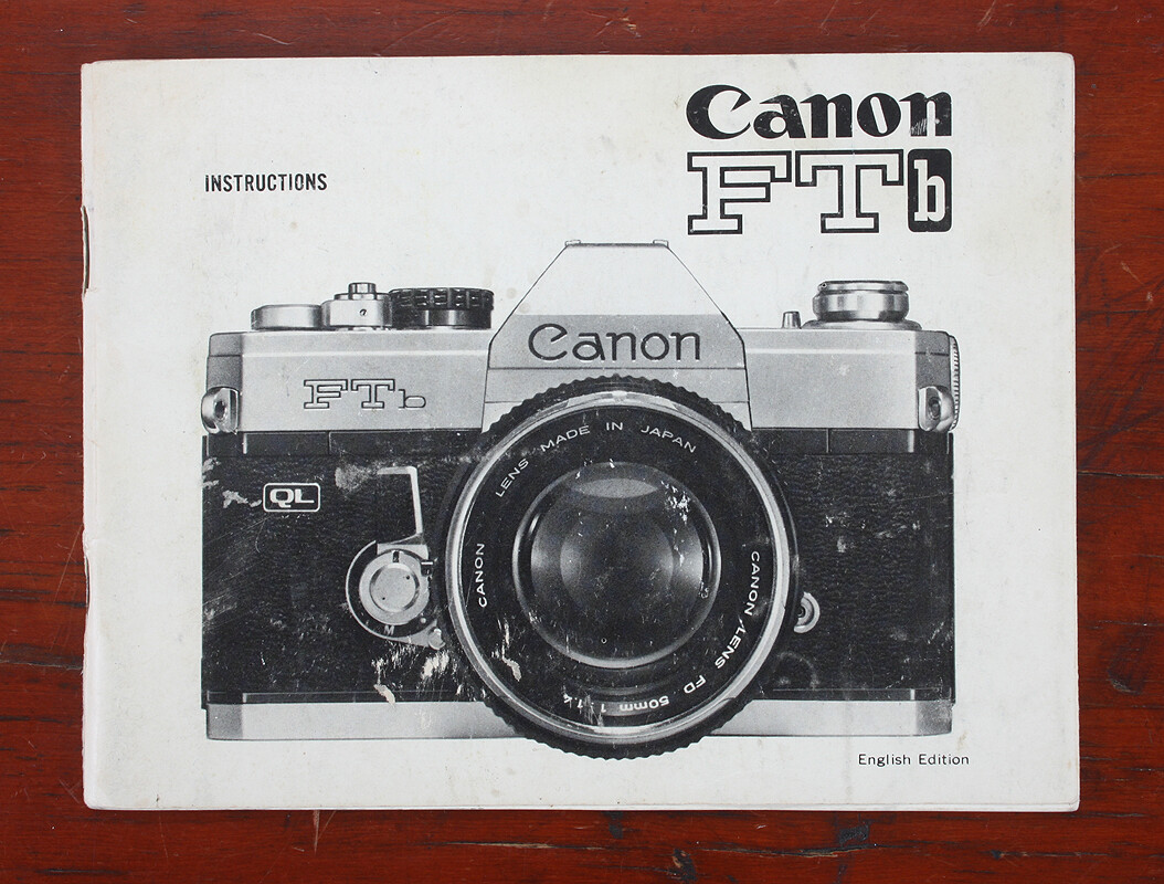 CANON FTB INSTRUCTION BOOK, 8/72/185327 eBay