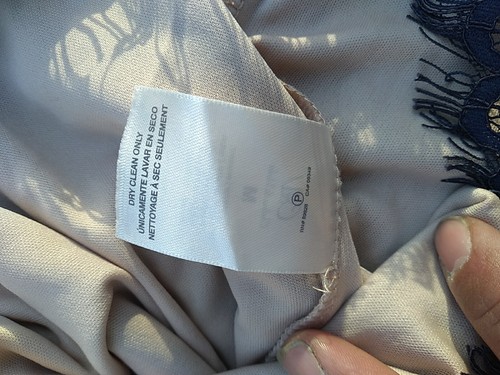 Chelsea & Viloet Navy Lace Mini Dress Peter Pan Collar M - Picture 4 of 5