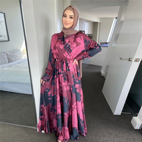 Dubai Abaya Muslim Women Maxi Dress Kaftan Dress Turkish Arab Party Islamic New - Bild 228 von 293