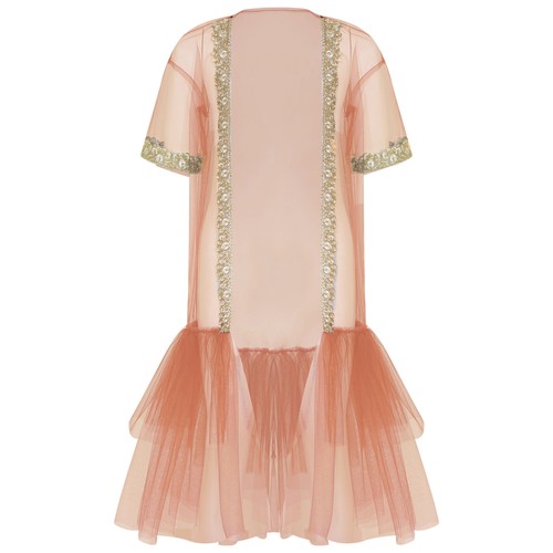 Kids Girls Cloak Princess Top Ruffled Cape Party Folk Short Sleeve Cover Up - Picture 38 of 77