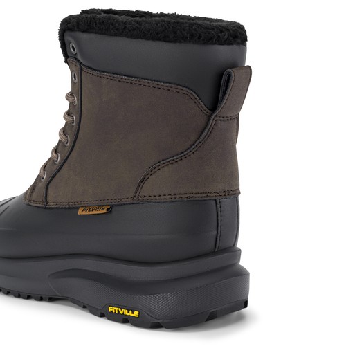 FitVille Men Wide Winter Boots Waterproof Insulated Snow Boot Fur Liner Outdoor - Picture 36 of 37