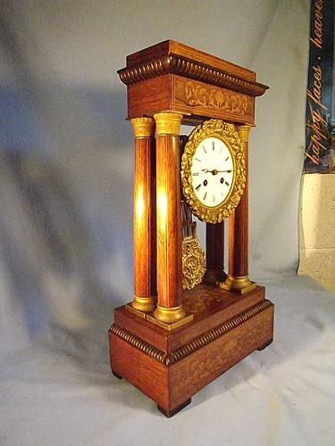 19c Antique French Portico Clock Working Order C1880. - Picture 7 of 16