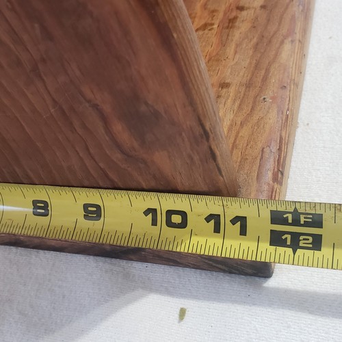 Vintage Rolltop wooden bread box with upper shelf Star motif - Picture 11 of 12