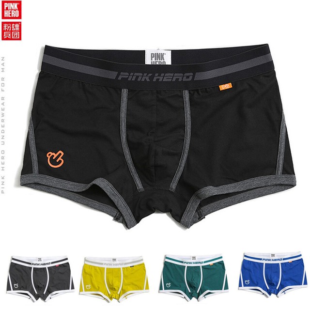 Pink Hero Men's Sexy Underwear Underpants Boxers Cotton Sports Shorts Briefs Pink Hero Men's Sexy Underwear Underpants Boxers Cotton Sports Shorts Briefs