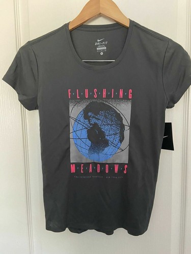 Nike Women's US Open 2014 Dri-Fit Flushing Meadows Tennis Top Shirt Gray size M - Picture 1 of 8