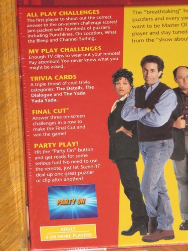 Seinfeld Scene It DVD Trivia Game - Real Tv Show Clips 2008 Mattel - Sealed - Picture 3 of 5