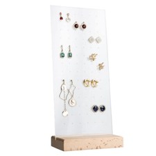 acrylic earring holder organizer, beech earring stands and displays, wood ear...