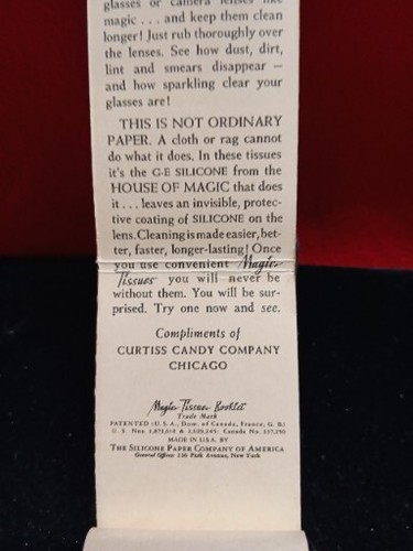 Vintage 1930-40er Ära Curtiss Pfefferminz Kaugummi Linsenreiniger Premium Freebie - Bild 6 von 8