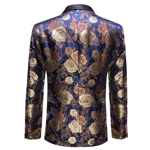 Purple Green Gold Paisley Floral Mens Blazer Lepal Suit One Button Jacket Tuxedo - Picture 93 of 318