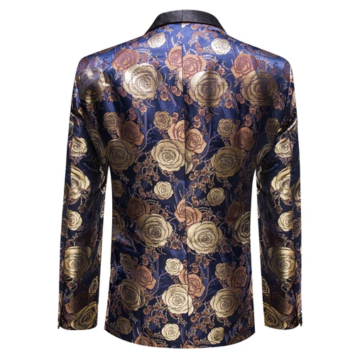 Para Hombres Floral Esmoquin Cena Chaqueta Calce Regular Chal Solapa Paisley Baile de graduación Fiesta Traje - Imagen 6 de 236