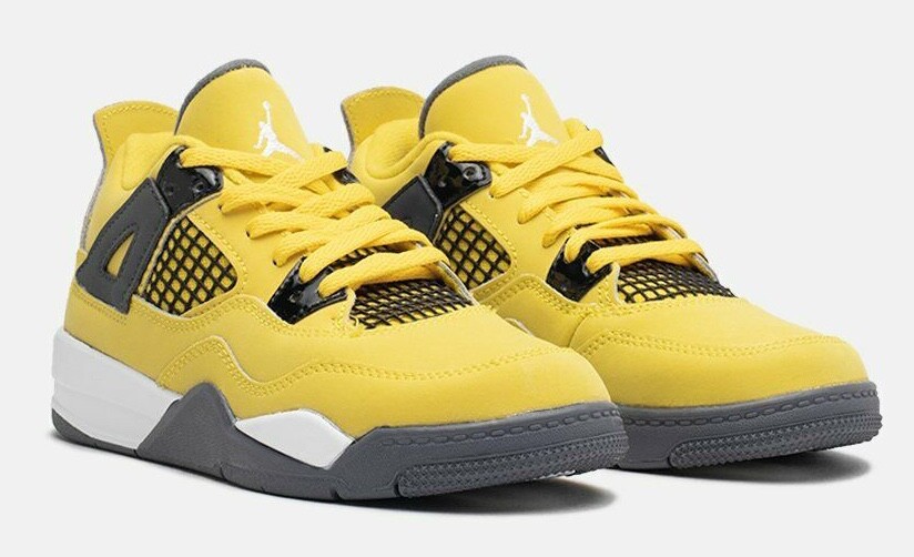 Preschool Nike Air Jordan Retro 4 'Lightning' 2021 BQ7669 700 | eBay