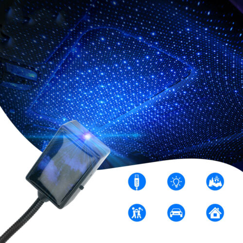 USB Car Interior Roof LED Star Light Atmosphere Starry Sky Night Projector Lamp - Picture 6 of 14