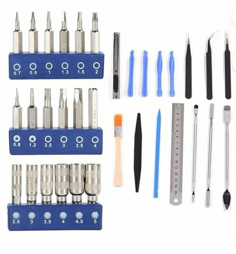 Electronic Repair Kit Tool Set Screw Driver Torx Cell Phone Tablet Knives W Case - Picture 6 of 16