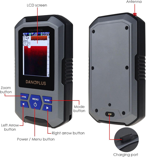 Portable Wireless Fish Finder - HD Display, 147ft Depth Detection, Rechargeable - Picture 5 of 11