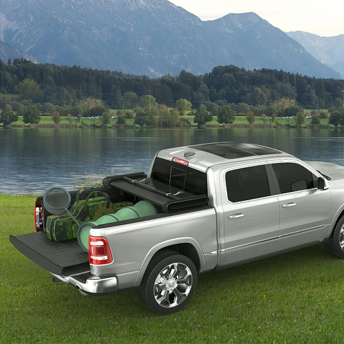 5.7ft Soft 3-fold Tonneau Cover For 2009-2022 Dodge Ram 1500 Classic Truck Bed - Picture 8 of 9